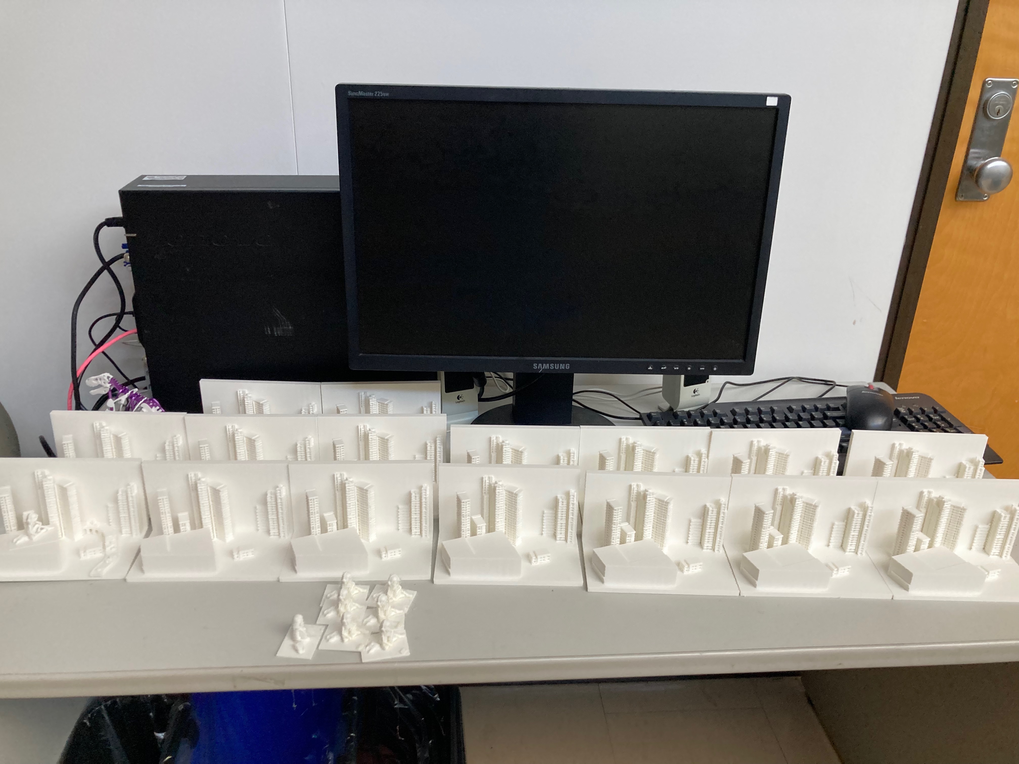 unpainted city frames