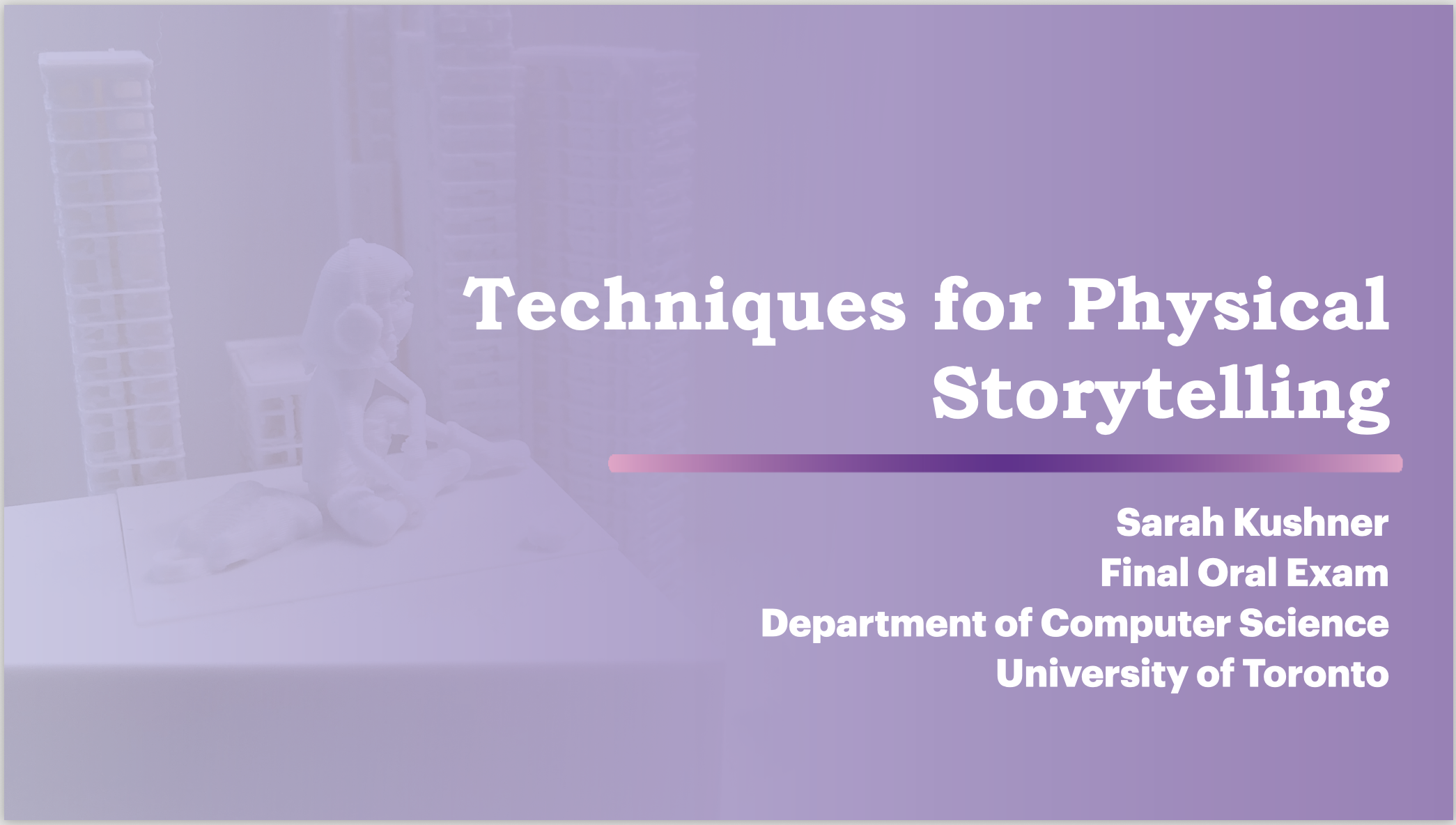 phd thesis (techniques for physical storytelling) teaser